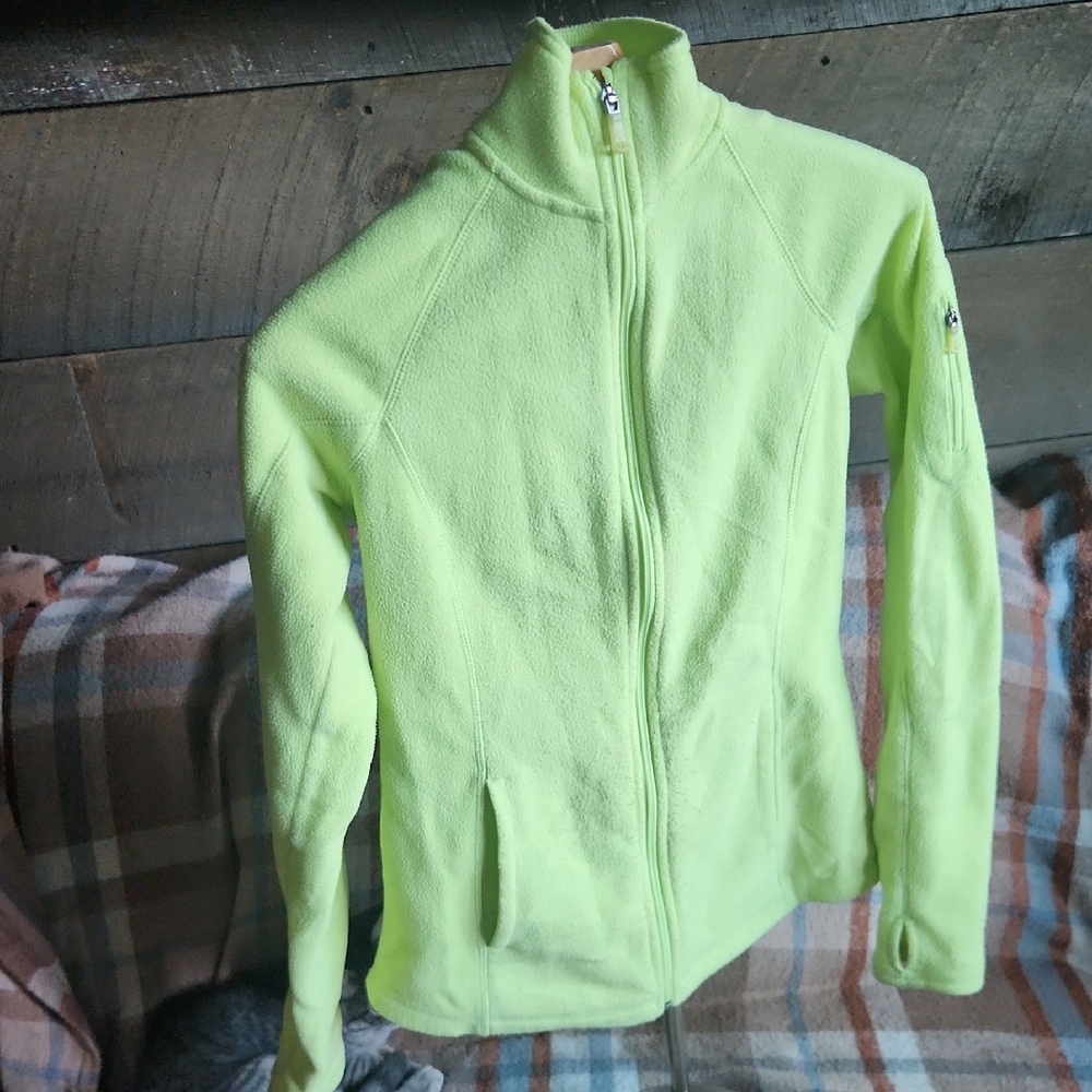 Bright Lime Green Zip-Up Jacket